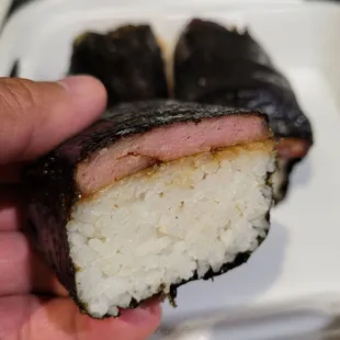 Spam Musubi ~ I highly recommend these; they never disappoint ~