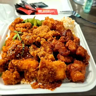 chicken wings and fried chicken, food