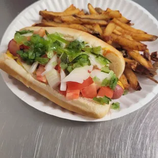 Hot dog w/ fries