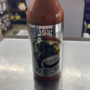 a bottle of hot sauce