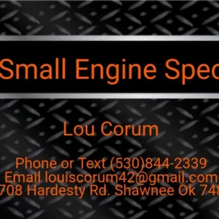 Business card front.