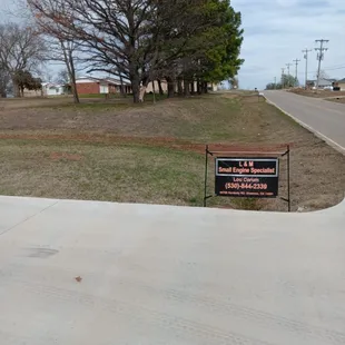 Company location sign east bound.