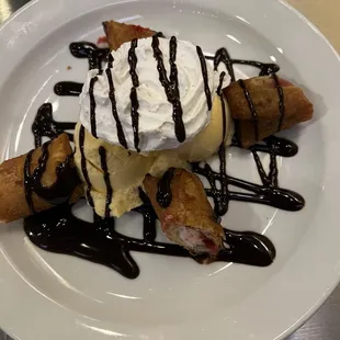 Strawberry cheesecake chimichanga