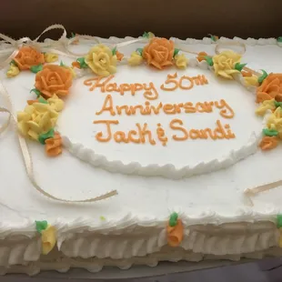 50th anniversary cake