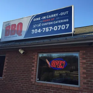 a sign on the side of a building