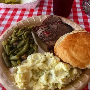a plate of food on a table