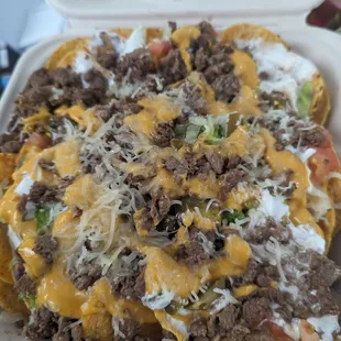 Beef nachos