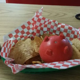 Chips and salsa made in house.