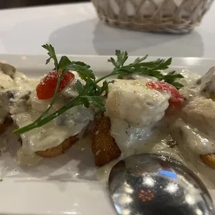 a plate of food on a table