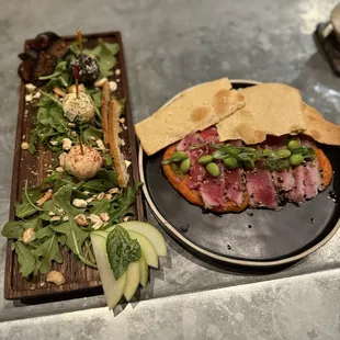 Goat cheese and tuna