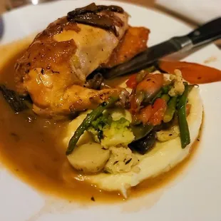 a plate of food on a table