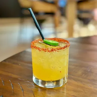 FIDANZATA PICCANTE Infused Jalapeño Mezcal, Chinola Passion Fruit, Lime, Pineapple, Agave