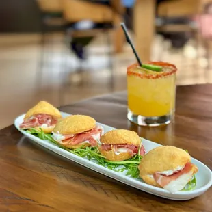 GNOCCO FRITTO Deep Fried Pizza Dough, Burrata, Parma Prosciutto, Arugula