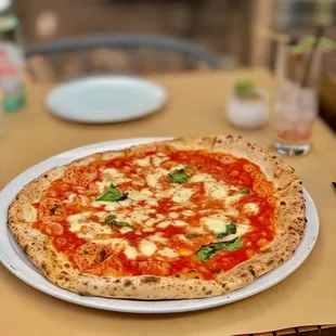 Margherita Sbagliata - tomato, provola (smoked fior di latte), pecorino, basil