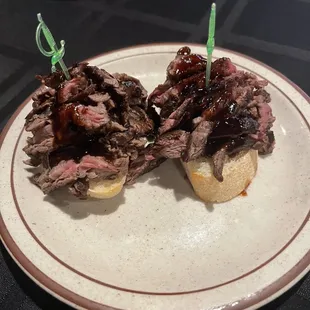 Spicy Beef Teriyaki Bruschetta