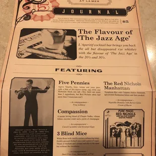 Menu (March 2020)