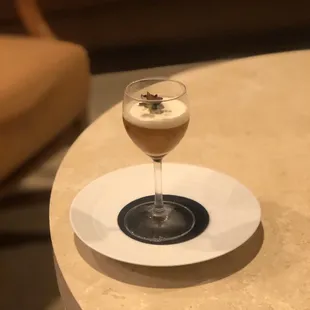 Ibérico gelee cream of bacon (paired with Halekulani cocktail)