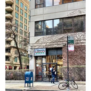 Outside L&apos;Appetito. Corner Huron St /Wabash Ave.  Very Good Italian Deli &amp; Imported Italian foods. Great Coffee &amp; Sweets! Love this One!