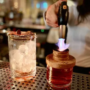 Negroni, smoked. Food and beverages are not to be missed!