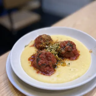 Meatballs &amp; Polenta (~$26)