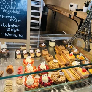 a display of pastries