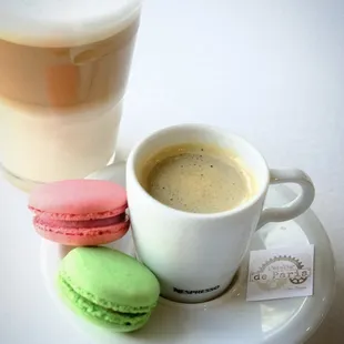 espresso and macaron