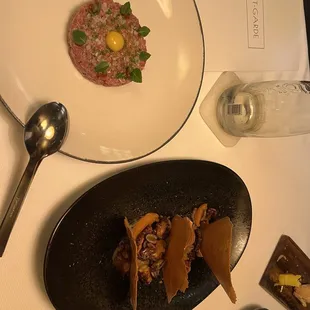 Beef Tartare and Octopus