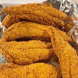 Golden fried perch
