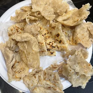 Sour &amp; bitter buss up roti with bad aftertaste.