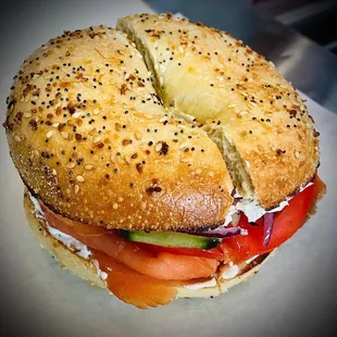 a bagel sandwich