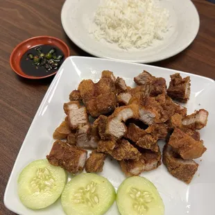 Fermented beancurd nam yee pork belly. The rice was additional