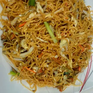 Long life noodles 
Egg, green onion, cabbage, carrots