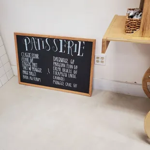 Pastry  menu