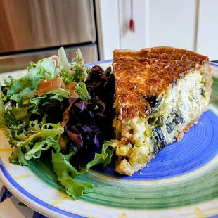 Leek and goat cheese quiche