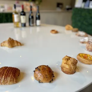 pastries on a table