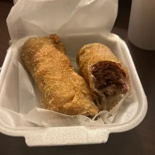 Corned beef egg roll
