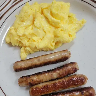 Sausage and eggs