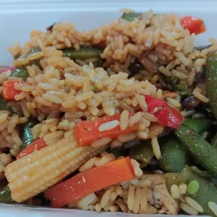 Half eaten chicken Stir fry