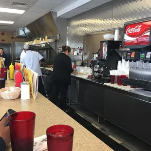 Huge counter , new kitchen! Experienced staff!