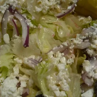 a plate of salad