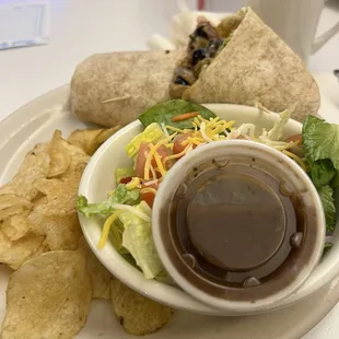 Veggie rap, delish, worth the stopping in .