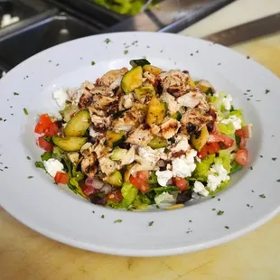 a plate of salad