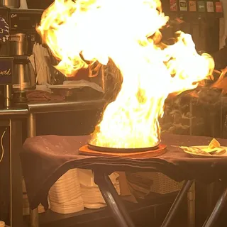 Saganaki "Flaming Cheese"
