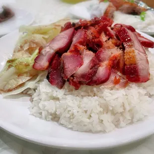 Bbq pork over rice $10.99 /good!