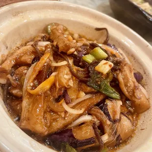 Eggplant in garlic sauce