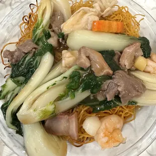 Seafood Pan Fried Noodles