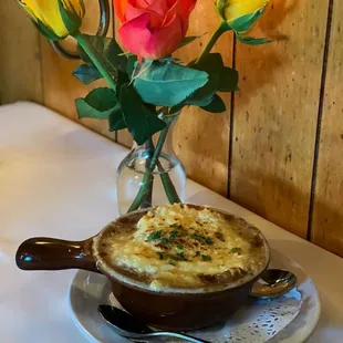 a bowl of food on a plate