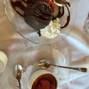 Callebaut Belgian Chocolate Torte and Crème Brûlée