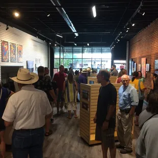 Final Friday opening reception inspired by Wichita's iconic Keeper of the Plains. New art showcased monthly from January to September.