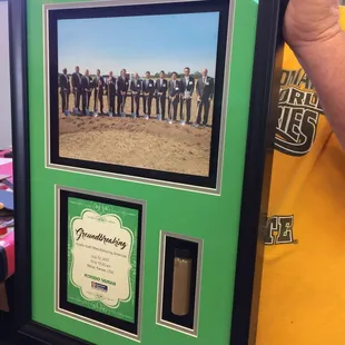 3 slot, triple matted image and certificate with a 1" basic black frame to bring the entire piece together.